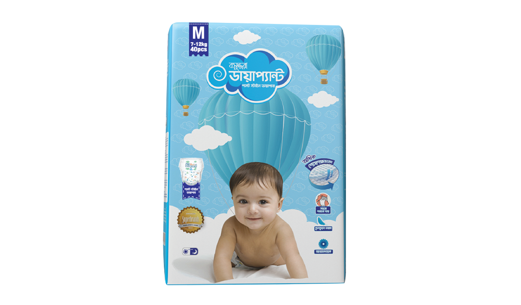 বসুন্ধরা বেবি প্যান্ট ডায়াপার-M