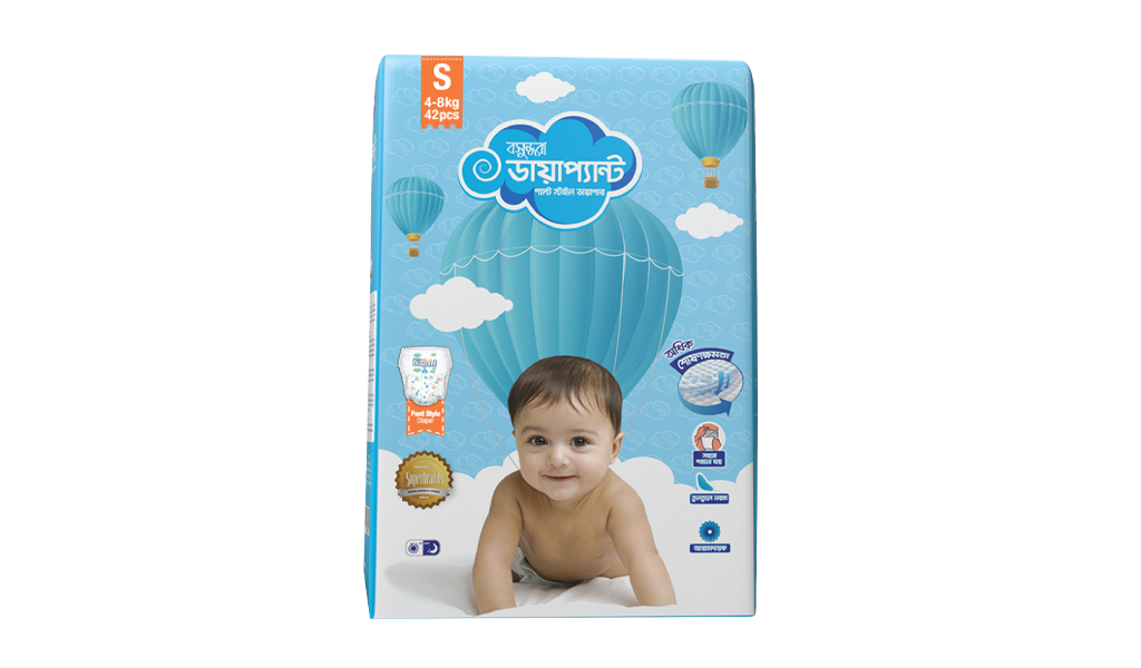 বসুন্ধরা বেবি প্যান্ট ডায়াপার-S