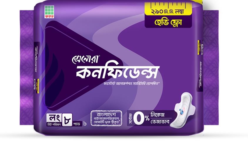 সেনোরা কনফিডেন্স হেভি ফ্লো-৮ প্যাড