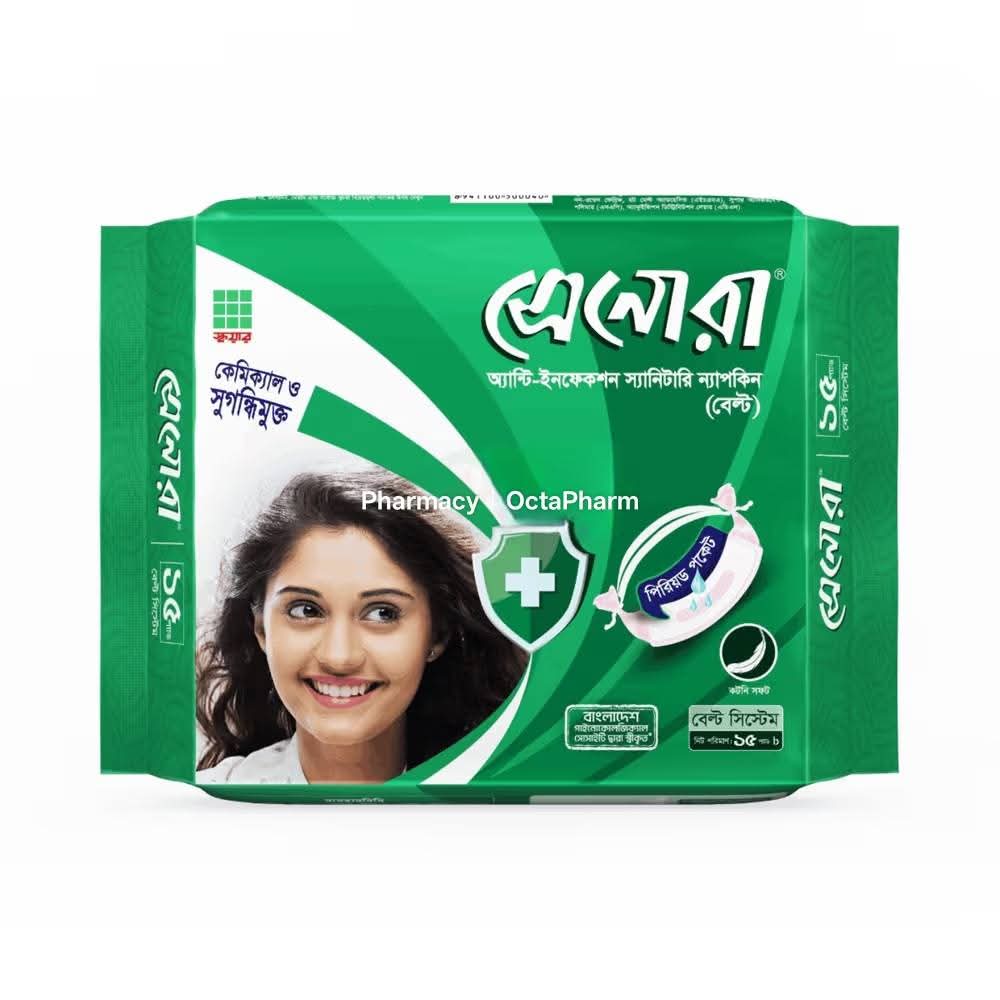 সেনোরা স্যানিটারি ন্যাপকিন (বেল্ট)-১৫ প্যাড
