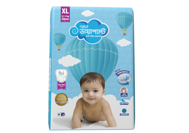 বসুন্ধরা বেবি প্যান্ট ডায়াপার-XL-৪পিস