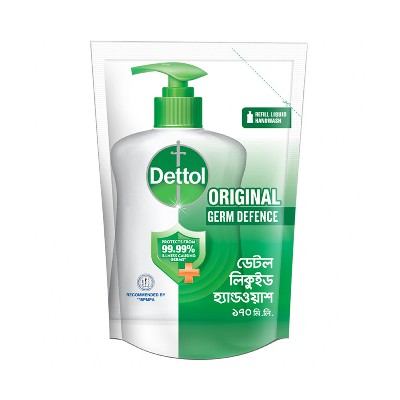 ডেটল হ্যান্ডওয়াশ রিফিল ( Original Green Defence ) -১৭০মিলি