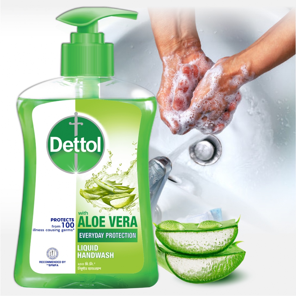 ডেটল হ্যান্ডওয়াশ পাম্প ( Aloe Vera ) -২০০ মিলি