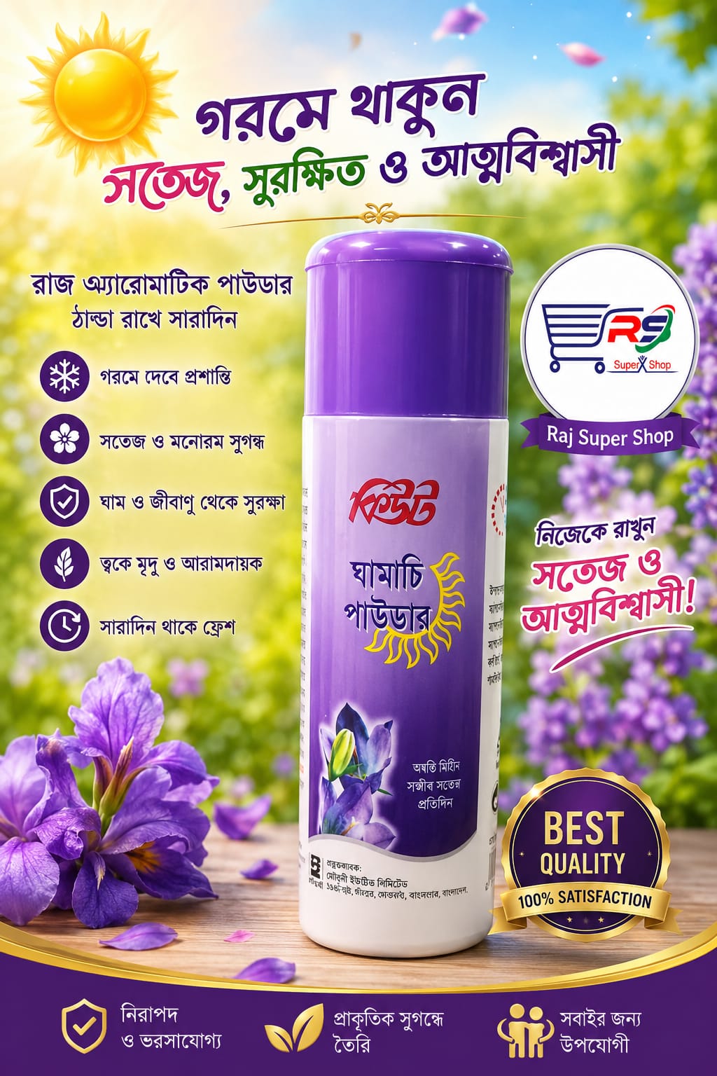 কিউট ঘামাচি পাউডার-১০০ গ্রাম
