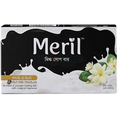 মেরিল মিল্ক বেলি স্যাফরন কিউকাম্বার রোজ ওয়াটার সোপ-১৫০ গ্রাম