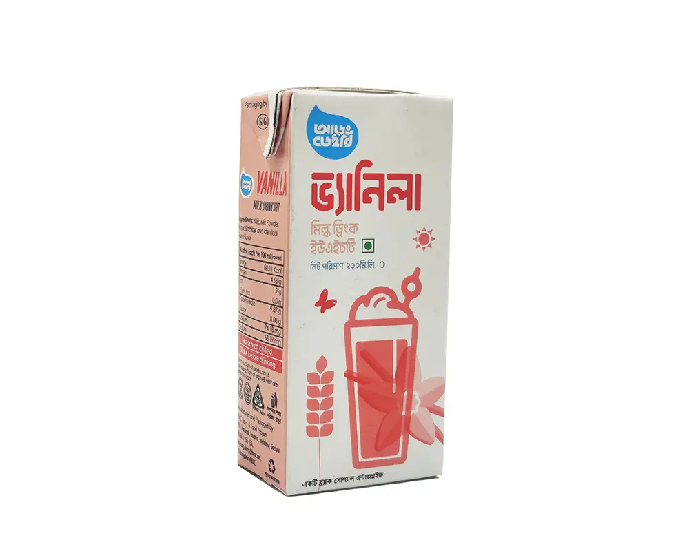 আড়ং ডেইরি ভ্যানিলা মিল্ক ড্রিংক ইউএইচটি ২০০ মি.লি